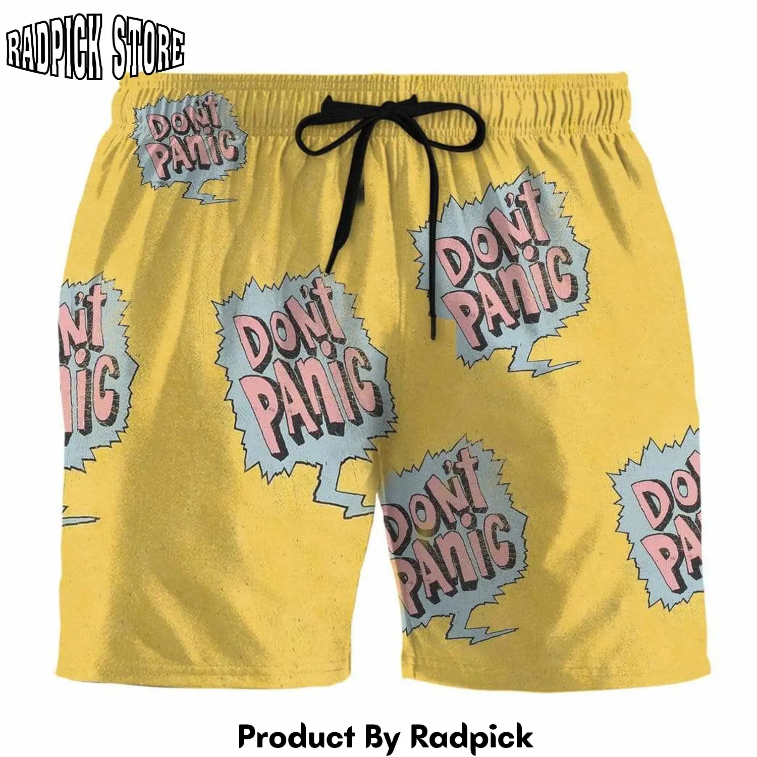 Radpick 3d dont panic custom beach shorts swim trunks rp631565